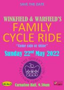 Winfield and Warfield Cycle Ride 2022   save the date