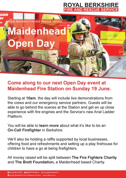 Maidenhead Fire Station Open Day   Sunday 19th June