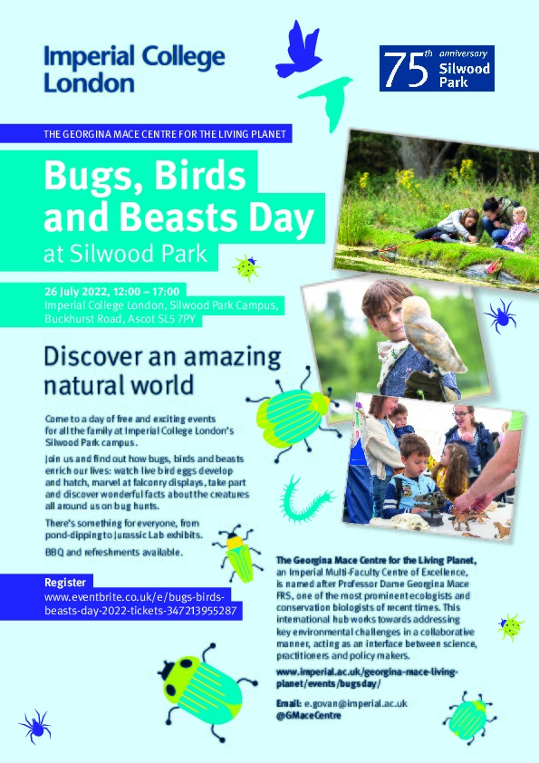 Bugs Birds and Beasts Day 2022 A4 flier
