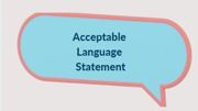 Acceptable language statement