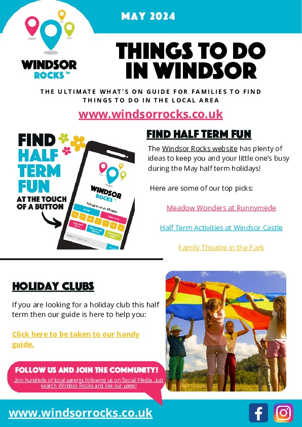 Windsor Rocks May Half Term Newsletter