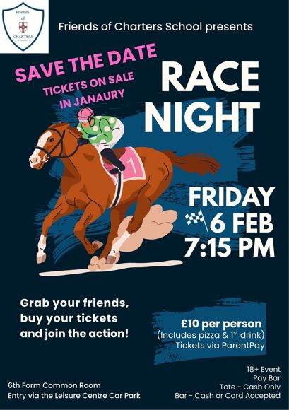 Save the date Horse Racing Poster